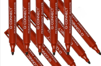 Q-Connect-Rundspitze-permanent-marker-–-Rot-10-Einheiten
