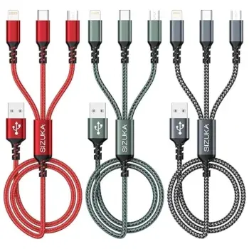SIZUKA 3 in1 Universelles Ladekabel 3 Stück