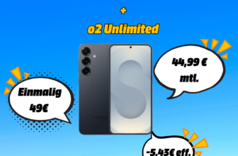 Galaxy S25+ (512GB) mit o2 Unlimited 5G für 44,99€ mtl.