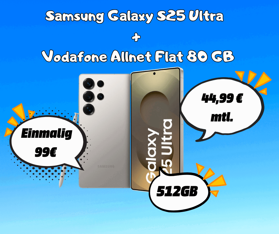 Samsung Galaxy S25 Ultra + Allnet Flat 80 Gb