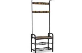 VASAGLE Industriestil Garderobe & Sitzbank HSR40B für 37,99 € inkl. Versand