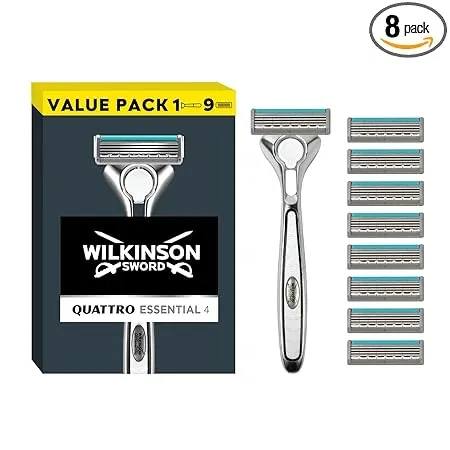 Schnäppchen, Deals und Rabattcodes des Tages: Wilkinson Sword Quattro Titanium Rasierklingen mit Herren Rasierer