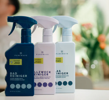 Purewave Bad Reiniger Flasche zur effektiven Reinigung von Schmutz und Kalkablagerungen