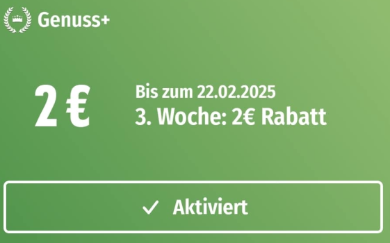 2€ auf Einkauf ab 2€ Edeka Nordbayern