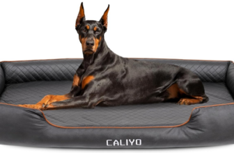 CALIYO-Orthopädisches-Hundebett-Hundekissen-mit-Technische-Stoffe-Hundekorb-3D-Softtouch-Pyramiden