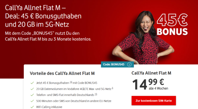 CallYa Allnet Flat M BONUS45