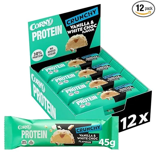 Corny Protein Crunchy Vanilla &Amp; White Choc Flavor