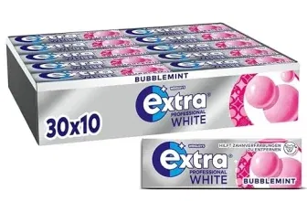 Extra Professional White Bubblemint Zuckerfreier Kaugummi 30er Pack (30x10 Dragees) ab 20,86 € inkl. Prime-Versand