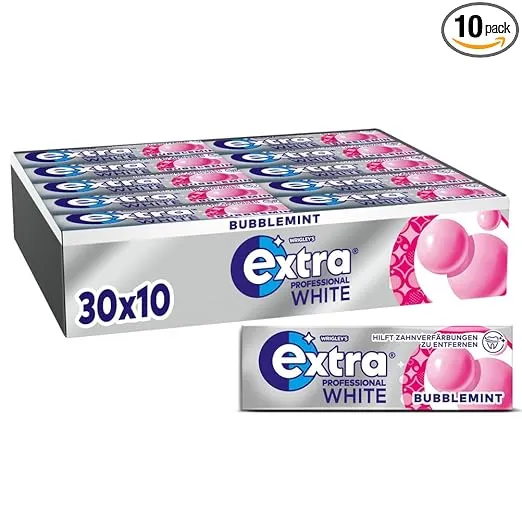 Extra Professional White Bubblemint Zuckerfreier Kaugummi 30er Pack (30×10 Dragees) ab 20,86 € inkl. Prime-Versand
