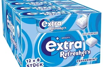 Extra Refreshers Kaugummi zuckerfrei 12er Pack (12x8 Stück) für 6,93 € inkl. Prime Versand