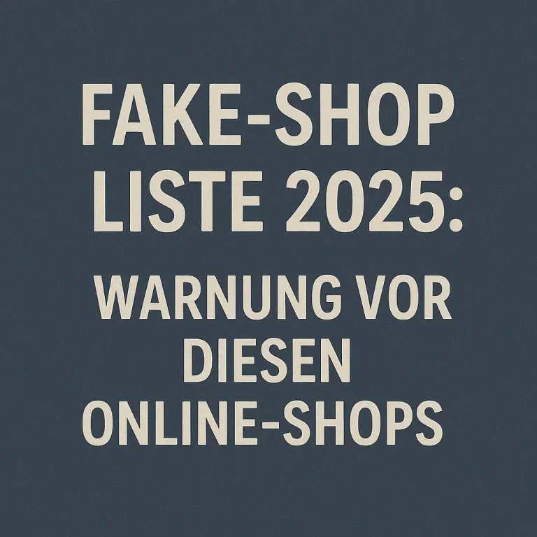 Fake-Shop Liste 2025: Warnung vor diesen Online-Shops