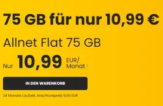 Happy SIM: Neue günstige 5G-Tarife im Telefónica-Netz: 75 GB für 10,99€ mtl. (2 Freimonate, Anschlusspreis: 9,99€)