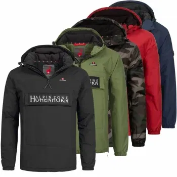 Höhenhorn ALLESSO gefütterte Herren Windbreaker Jacke mit Bauchtasche