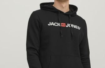 JACK-JONES-Herren-Kapuzenpullover-Schwarz-Corp-054-