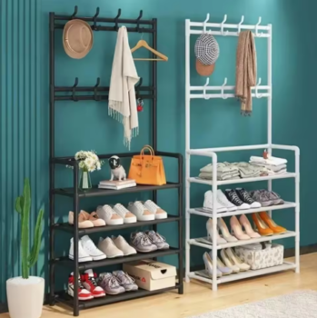 Kleiderbügel-Mehrschichtiges-Schuhregal-Tür-DIY-Hut-
