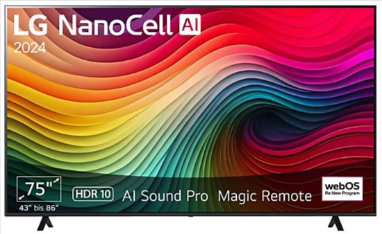 Lg-75Nano81T6A-Nanocell-Tv-Flat-75-Zoll-190-Cm-Uhd-4K-Smart-Tv-Webos-24-Mit-Lg-Thinq-Nanocell-Tv-Schwarz-Kaufen