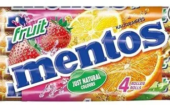 Mentos Fruit Dragees 4 Rollen