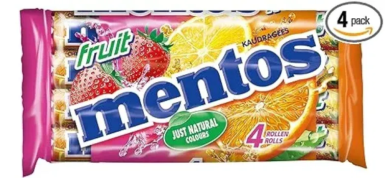 Mentos Fruit Dragees 4 Rollen