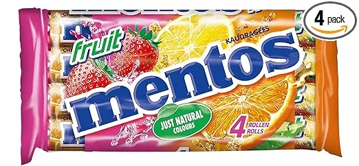 Mentos Fruit Dragees 4 Rollen