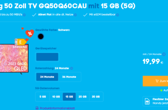 Samsung 50 Zoll TV GQ50Q60CAU + Blau Allnet M