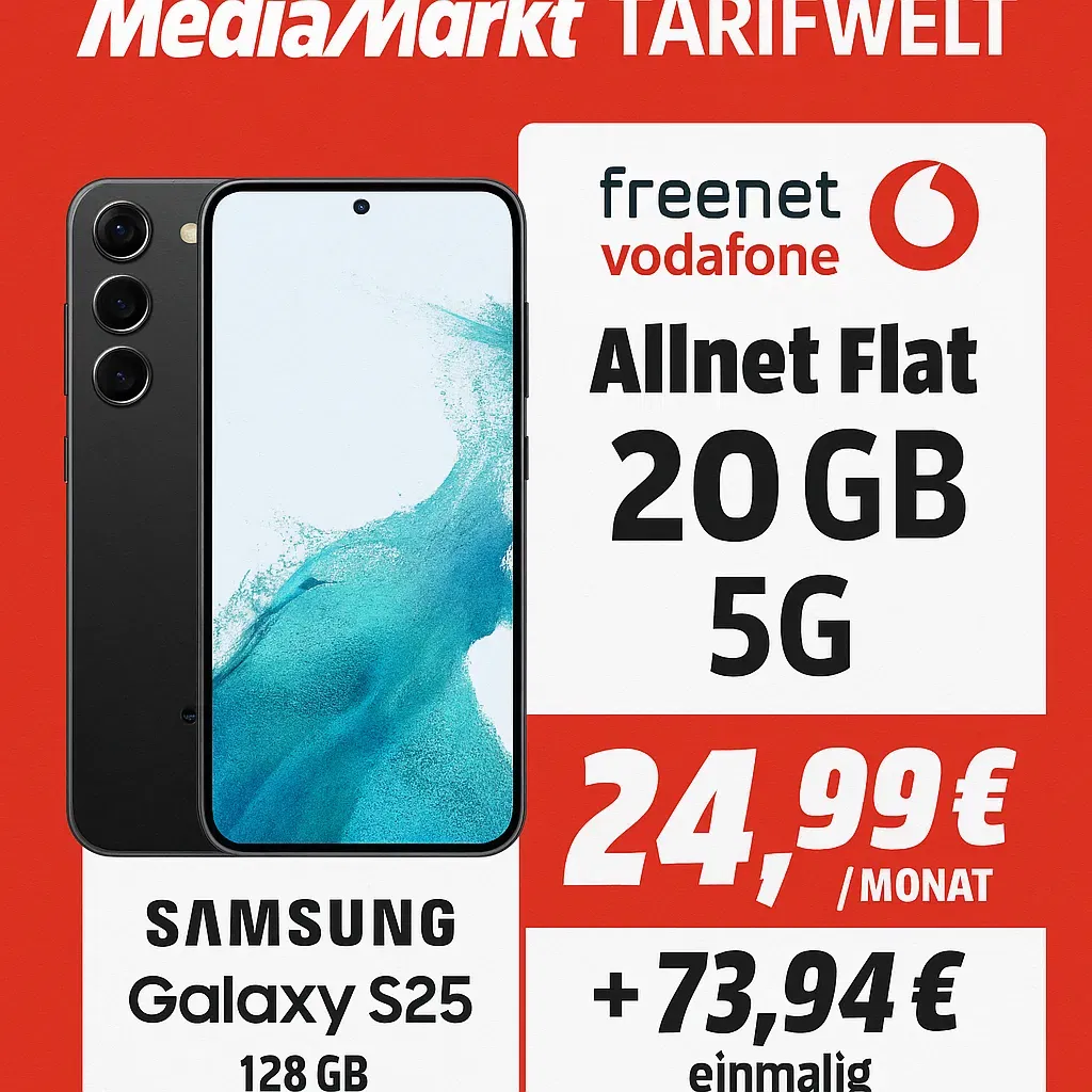 Samsung Galaxy S25 128 Gb Freenet Vodafone Allnet Flat 20 Gb 5G