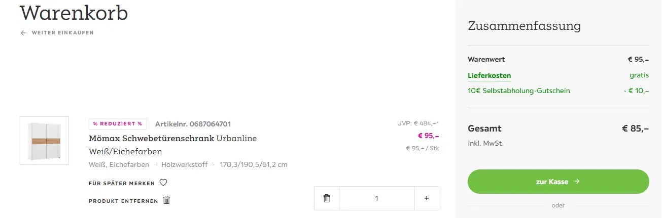 Schwebetuerenschrank Urbanline Weiss