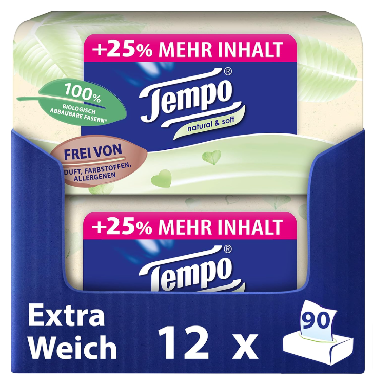 Tempo-Natural-Soft-Taschentücher-Box-Megapack