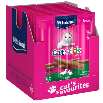 Vitakraft-Cat-Stick-Classic-Katzensnack-fleischige-Mini-Sticks-mit-Ente-und-Kaninchen-