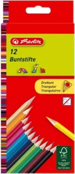 herlitz Dreikantbuntstifte lackiert 12 Stück