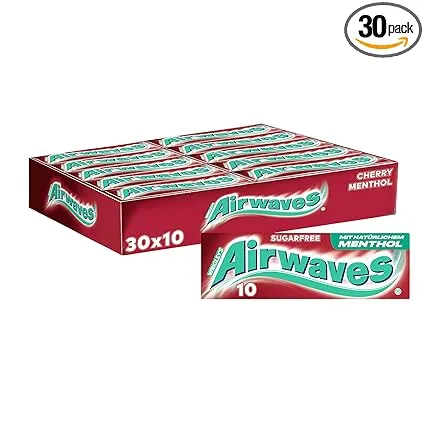 Schnäppchen, Deals und Rabattcodes des Tages: Airwaves Kaugummi Zuckerfrei Cherry Menthol 30 x 10 Dragees