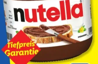 Nutella zum Tiefstpreis bei LIDL für 1,88 €