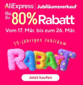 Feuerwerk und glückliche Gesichter zum 15-jährigen Jubiläum von AliExpress