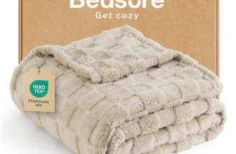 BEDSURE Kuscheldecke Flauschig in Beige