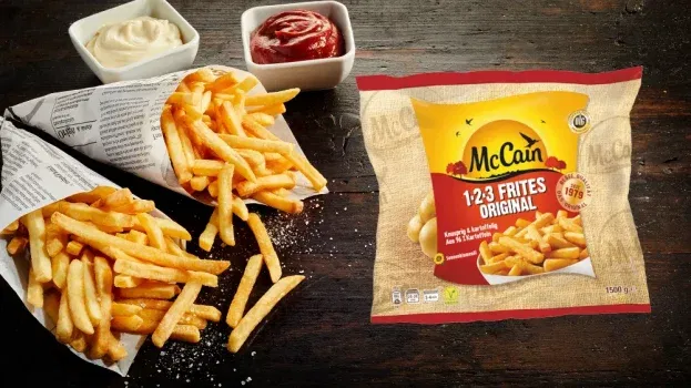 Packung McCain Pommes mit 0,60 € Cashback-Angebot über marktguru-App