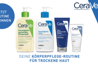 Hand hält CeraVe Feuchtigkeitscreme Tube