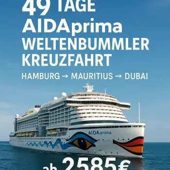 Sonnenuntergang auf AIDAprima Kreuzfahrt