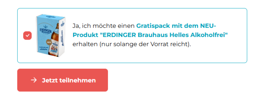 Zwei Flaschen Erdinger Brauhaus Helles Alkoholfrei Bier