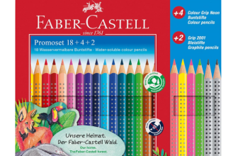 FABER-CASTELL 201540 24-teiliges Buntstift-Set mit Neonfarben und Bleistiften