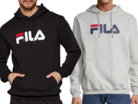 Zwei Fila Barumini Kapuzenpullover In Verschiedenen Farben Auf Neutralem Hintergrund
