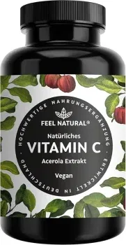 Acerola Extrakt Kapseln mit natürlichem Vitamin C in Dose