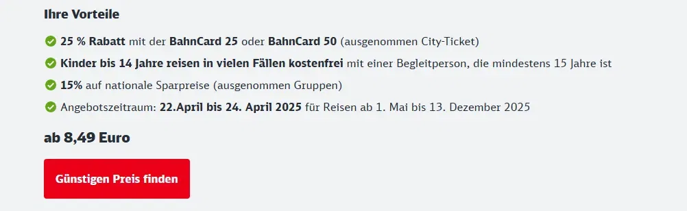 Guenstige Bahntickets