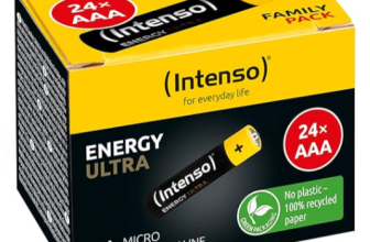 Intenso Energy Ultra AAA Micro LR03 Batterien 24er Box in Gelb-Schwarz Design