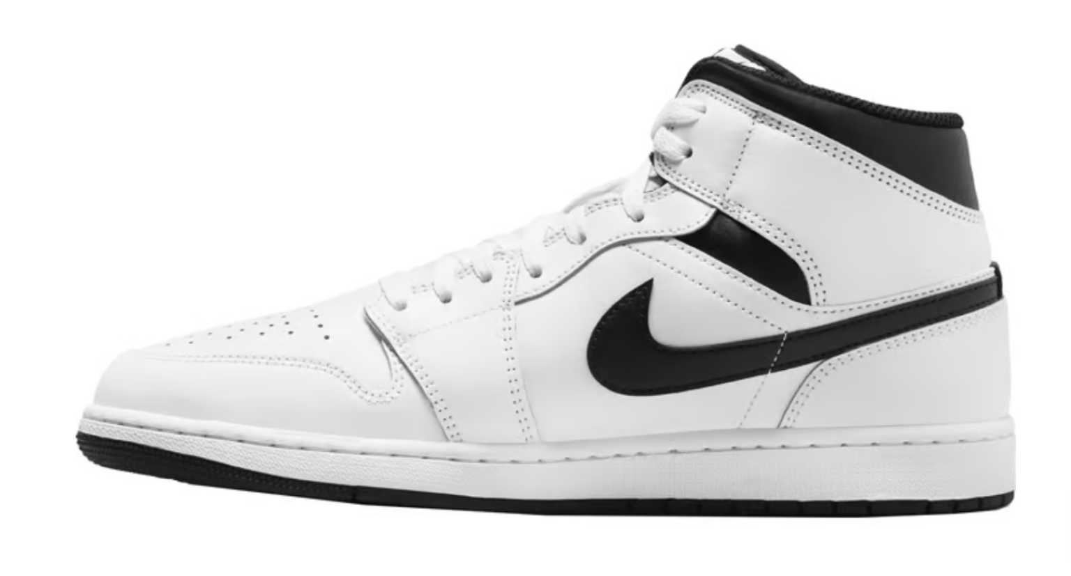 Jordan 1 Mid Schwarz Weiss