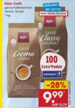 Kaefer Kaffee 1Kg Kaffeebohnen