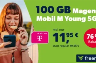 Schnäppchen, Deals und Rabattcodes des Tages - Knaller Telekom Magenta Mobil Young Allnet und SMS Flat mit 50GB 5G LTE