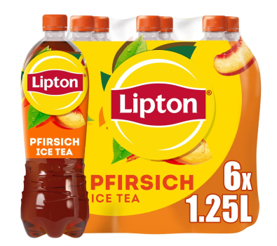 LIPTON ICE TEA Peach Flaschen mit erfrischendem Pfirsichgeschmack