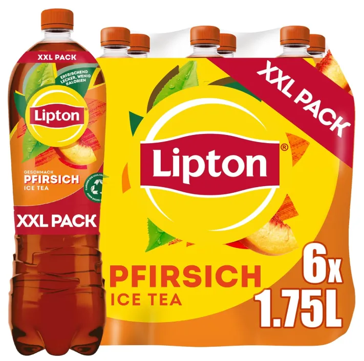 Lipton Ice Tea Peach Eistee Mit Pfirsich Geschmack Einweg 6 X 1 75 L