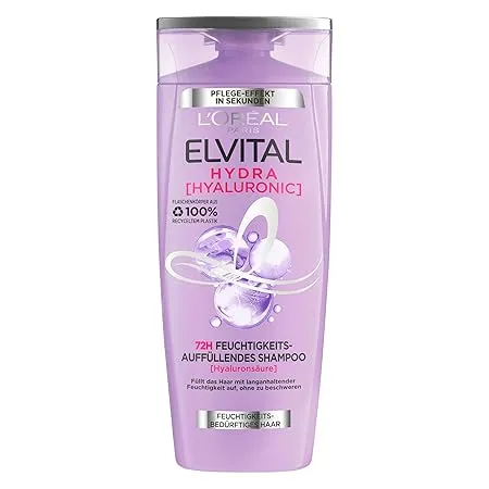 Loreal Paris Elvital Hydra Hyaluronic 72H Feuchtigkeits Auffuellendes Shampoo