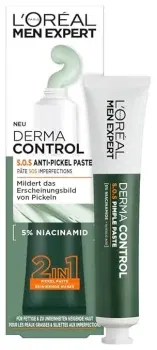 L’Oréal Paris Men Expert Anti Pickel Paste SOS Derma Control - Effektive Lösung für Männerhaut mit Pickelproblemen.