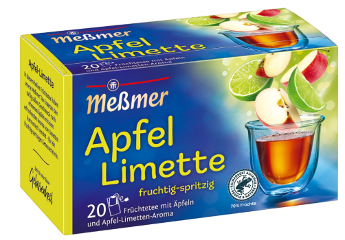 Meßmer Apfel-Limette Teebeutel Packung mit 20 Stück